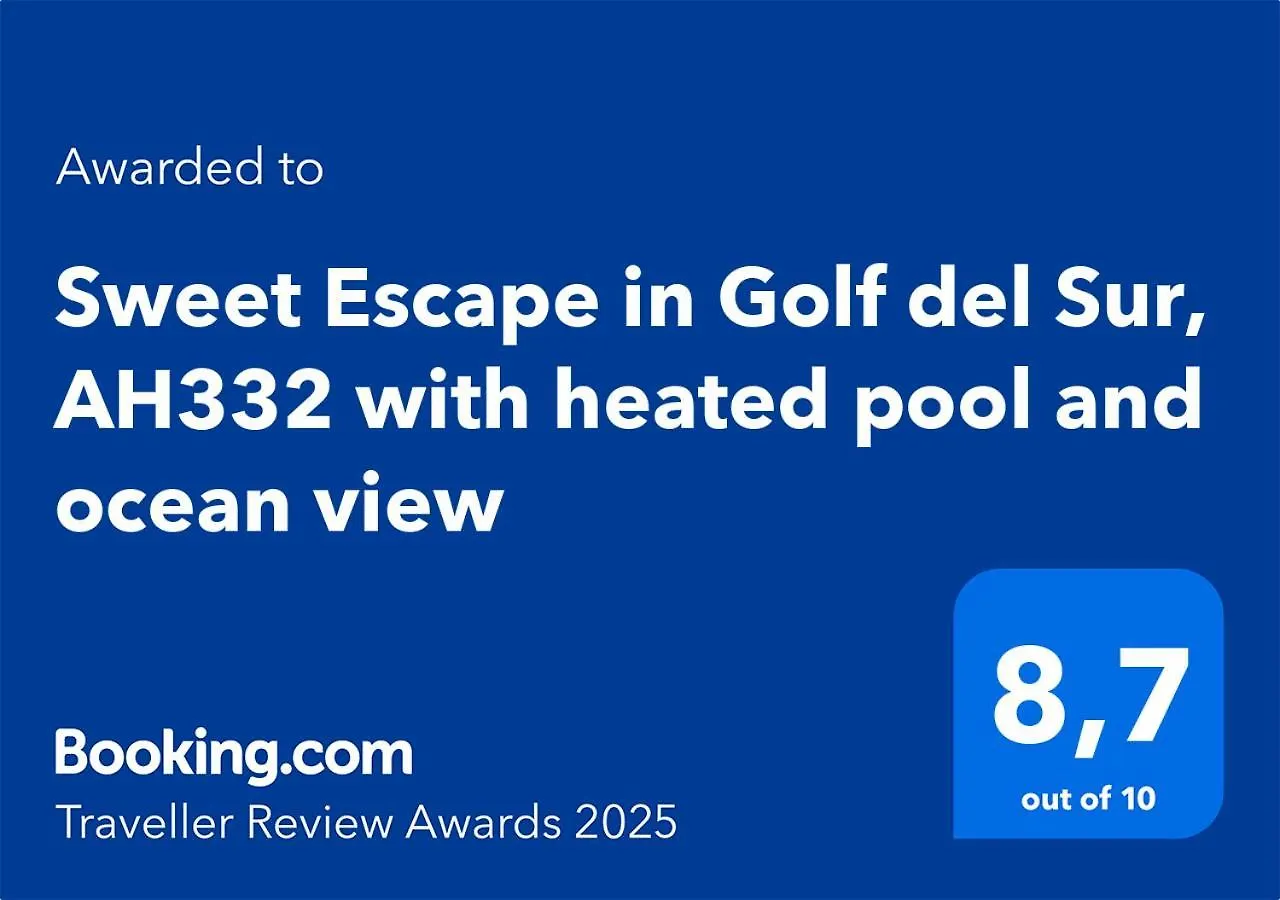 Sweet Escape In Golf Del Sur, Ah332 With Heated Pool And Ocean View Lägenhet San Miguel de Abona